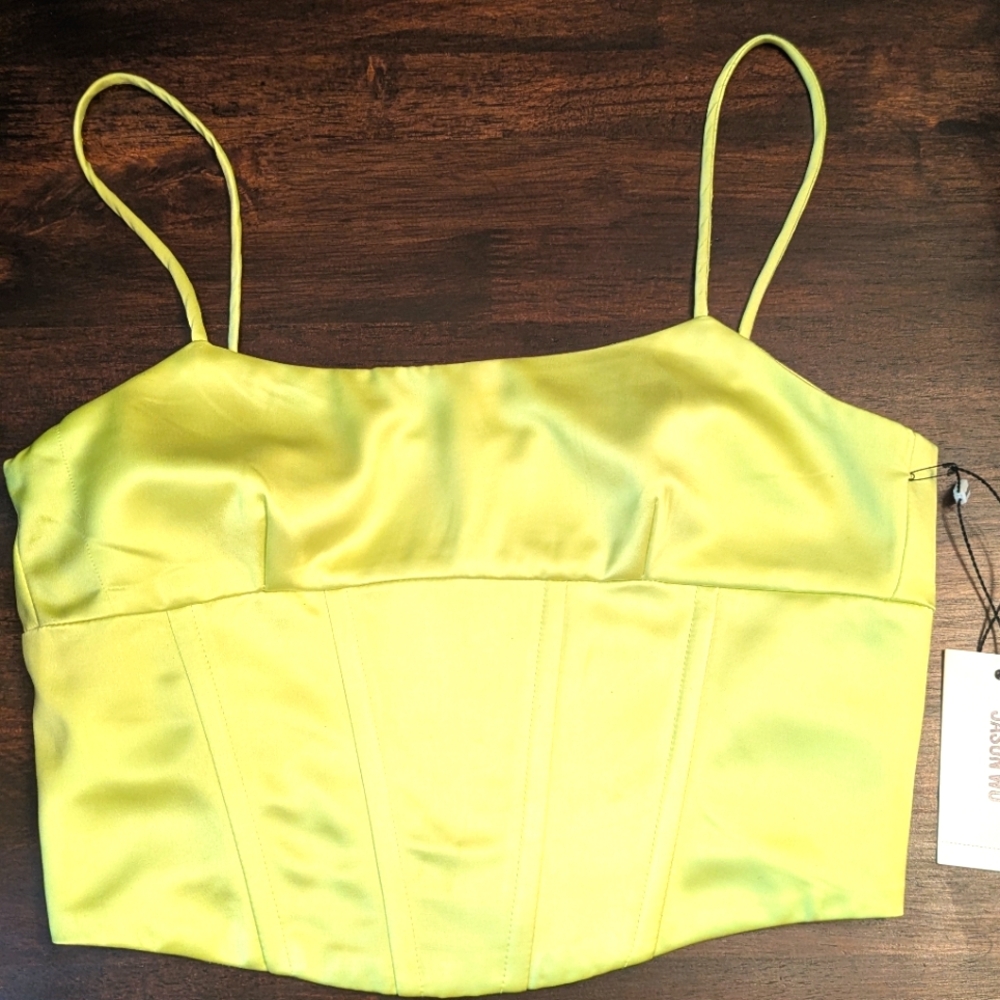 NWT Jason Wu Citron Satin Women's Top